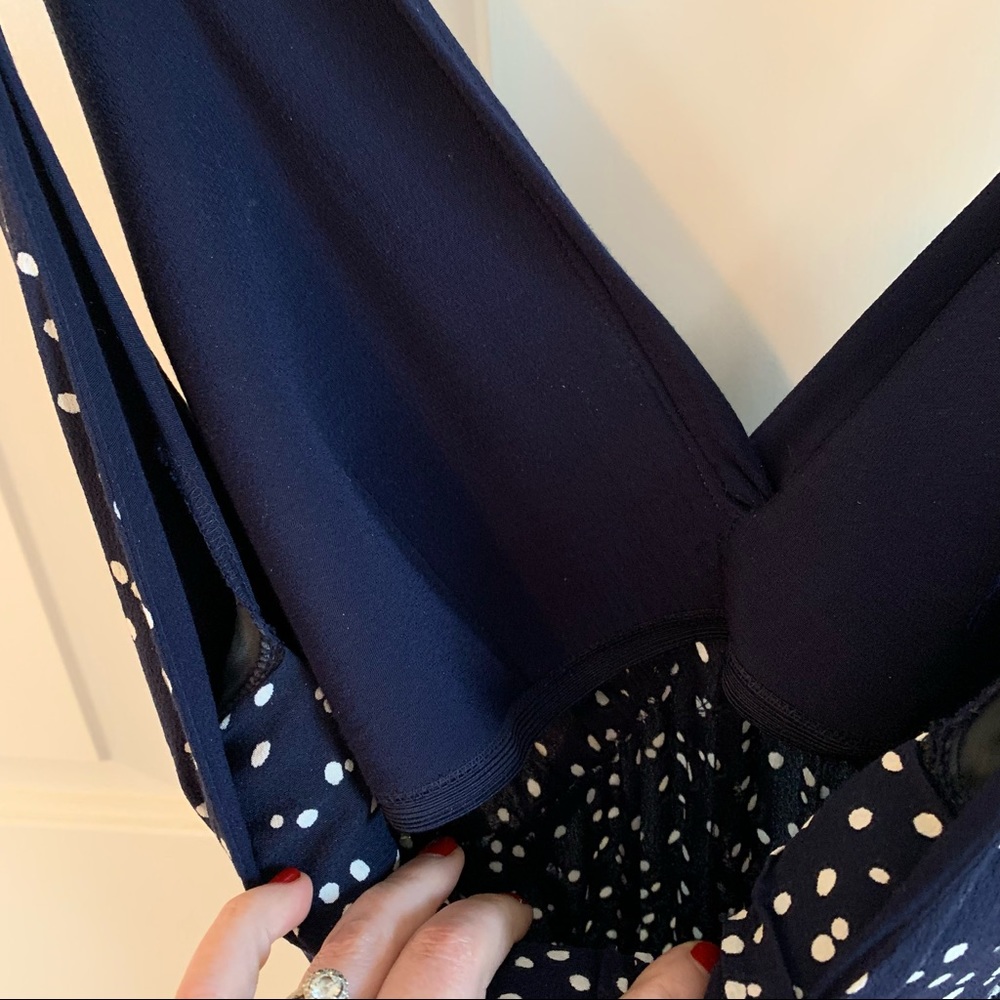 HD Women's Navy Polka Dot Jumpsuit - Picture 7 of 9